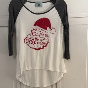 Judith March Red and White Long Sleeve Tee